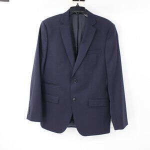 Cartier Sport Coat Mens 38R Wool Single Breasted Two Button Blazer Navy Blue